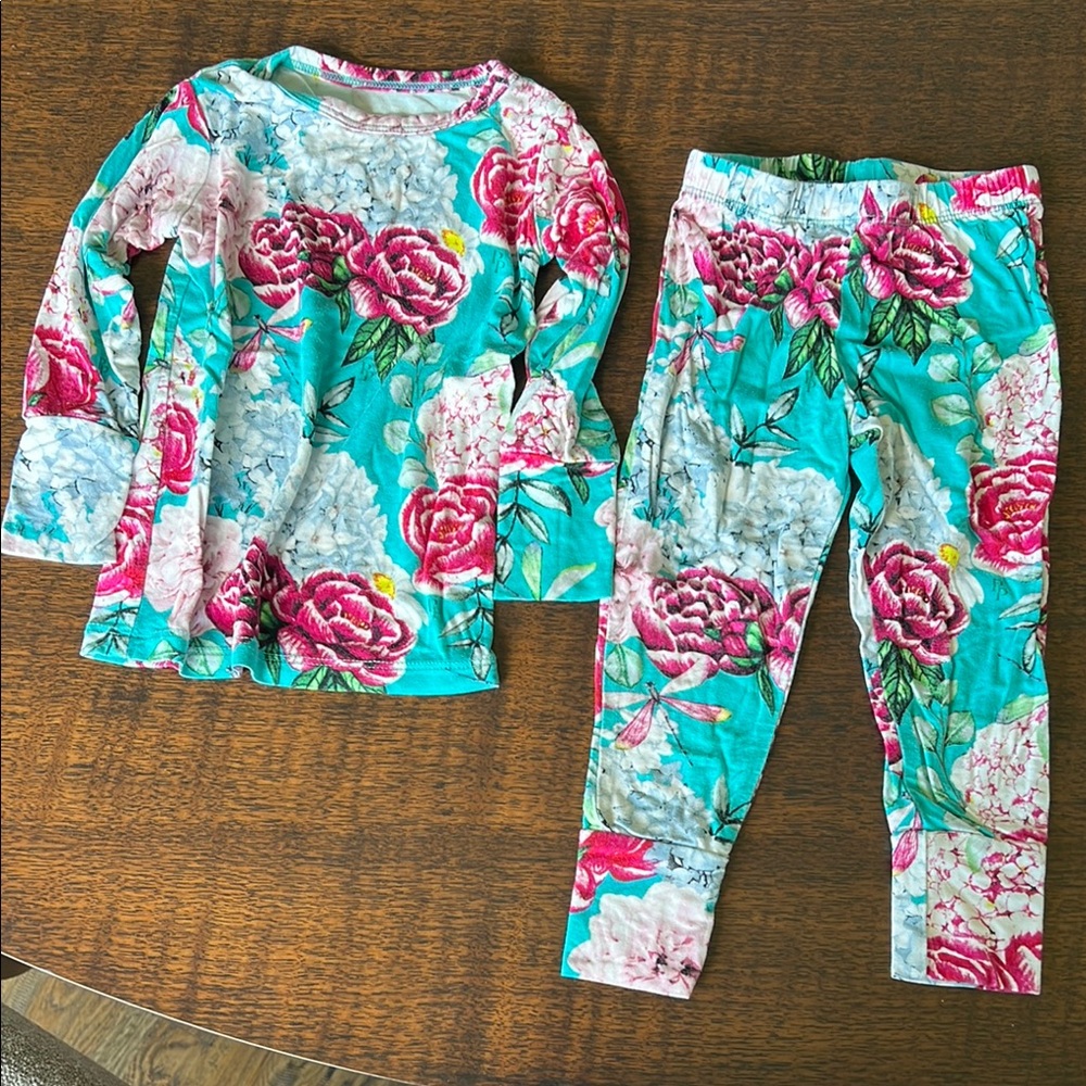 Floral Kids Pajamas Set